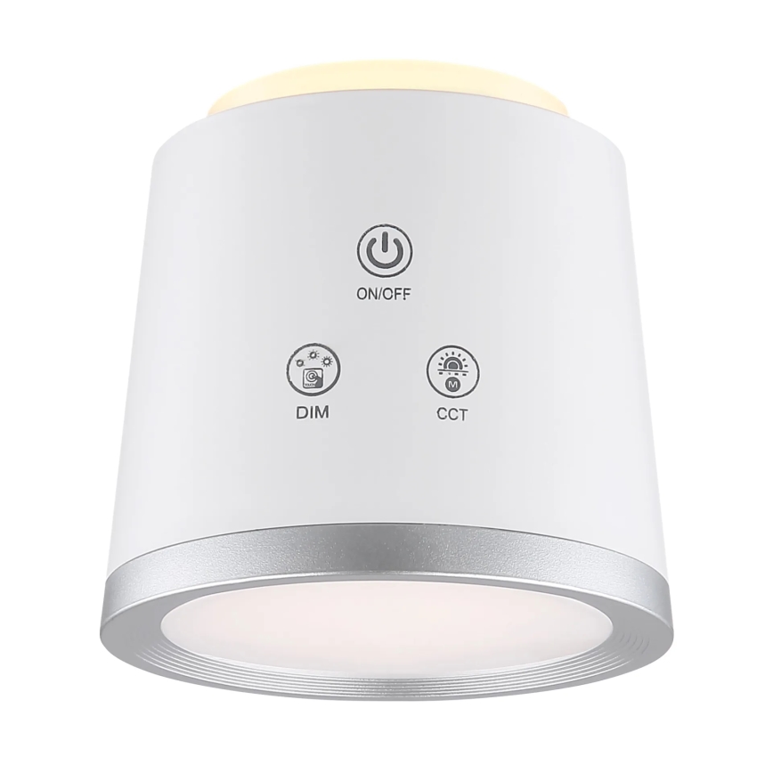 Globo - LED Stmívatelná dotyková stolní lampa 4v1 LED/6W/3,7V 3000K/4000K/6500K 1500 mAh USB bílá
