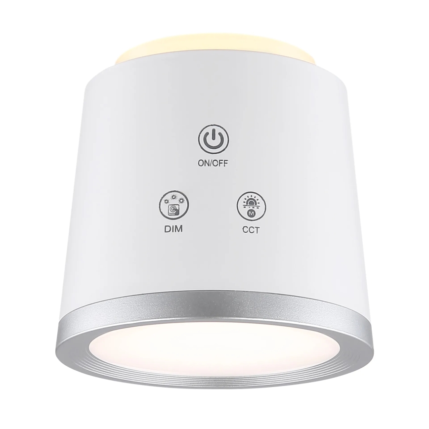 Globo - LED Stmívatelná dotyková stolní lampa 4v1 LED/6W/3,7V 3000K/4000K/6500K 1500 mAh USB bílá