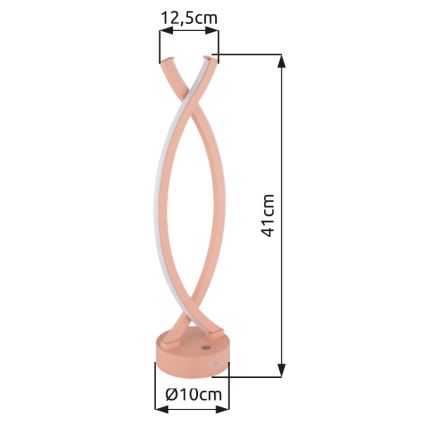 Globo - LED Stmívatelná dotyková stolní lampa LED/1W/3,7V 3000K 1800 mAh USB růžová