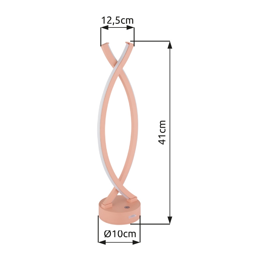 Globo - LED Stmívatelná dotyková stolní lampa LED/1W/3,7V 3000K 1800 mAh USB růžová