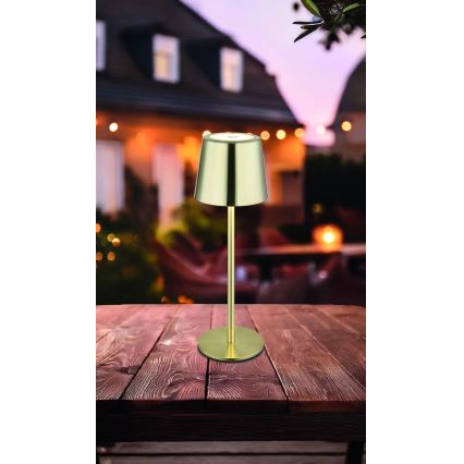 Globo - LED Stmívatelná dotyková nabíjecí stolní lampa LED/2W/3,7V 3000/4000/6000K 2200 mAh zlatá