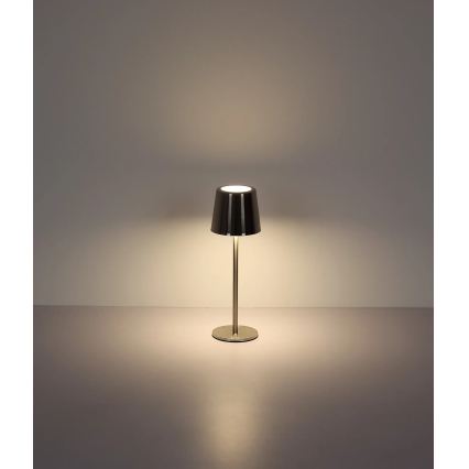 Globo - LED Stmívatelná dotyková nabíjecí stolní lampa LED/2W/3,7V 3000/4000/6000K 2200 mAh lesklý chrom