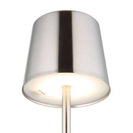 Globo - LED Stmívatelná dotyková nabíjecí stolní lampa LED/2W/3,7V 3000/4000/6000K 2200 mAh lesklý chrom