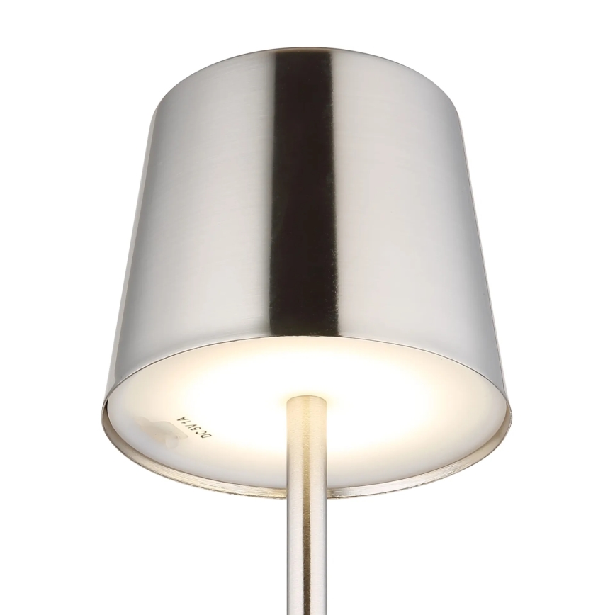 Globo - LED Stmívatelná dotyková nabíjecí stolní lampa LED/2W/3,7V 3000/4000/6000K 2200 mAh lesklý chrom