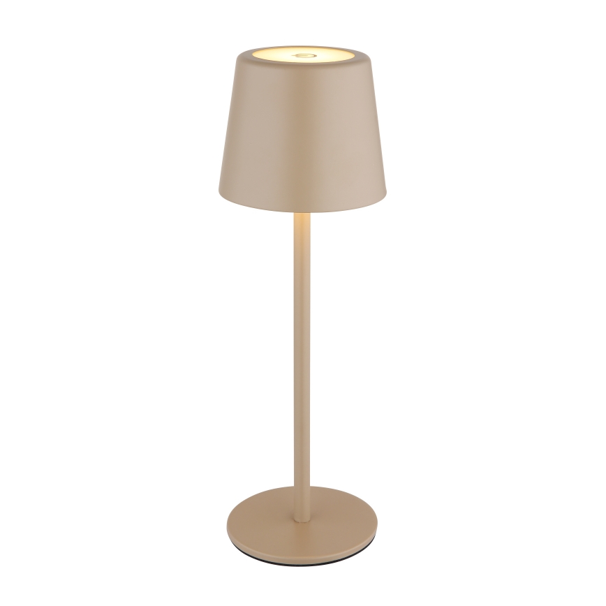 Globo - LED Stmívatelná venkovní dotyková stolní lampa LED/2W/5V 3000/4000/6000K 2200 mAh IP44 krémová