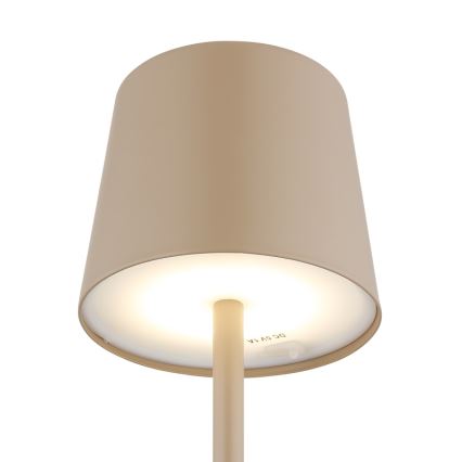 Globo - LED Stmívatelná venkovní dotyková stolní lampa LED/2W/5V 3000/4000/6000K 2200 mAh IP44 krémová