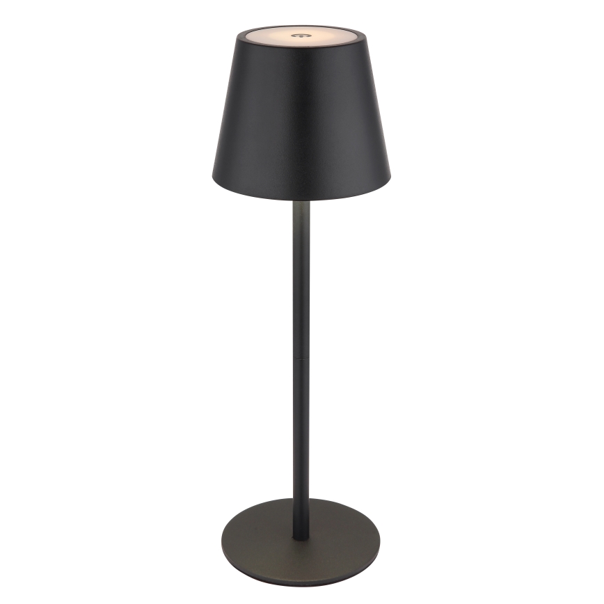 Globo - LED Stmívatelná dotyková nabíjecí venkovní stolní lampa 3v1 LED/3W/5V 3000/4000/5000K IP54 1800 mAh černá
