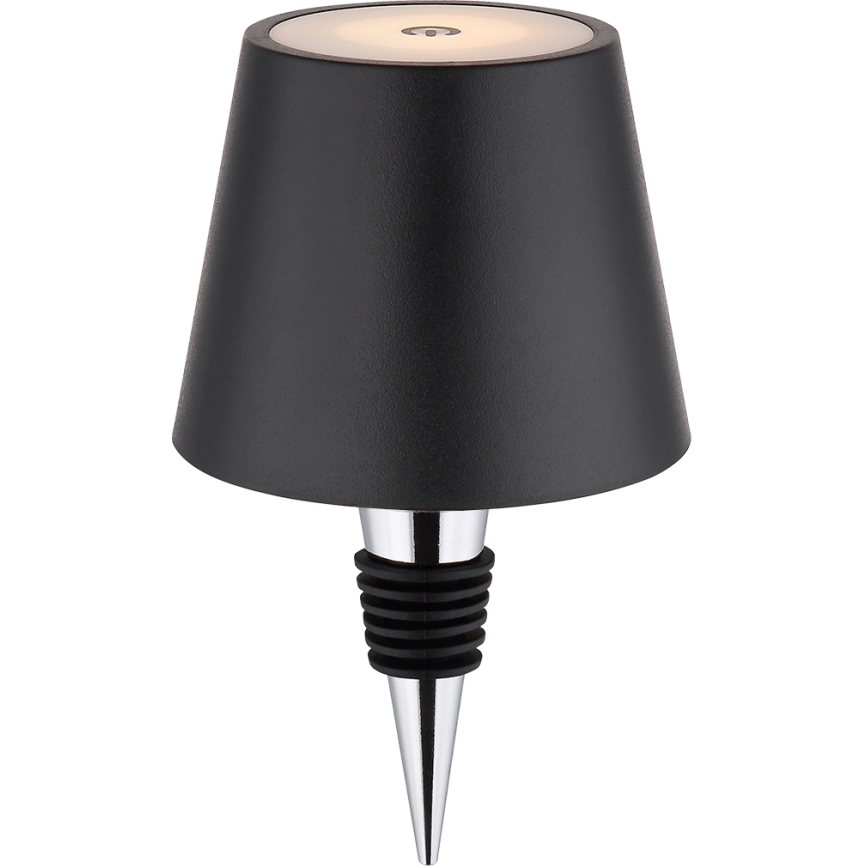 Globo - LED Stmívatelná dotyková nabíjecí venkovní stolní lampa 3v1 LED/3W/5V 3000/4000/5000K IP54 1800 mAh černá