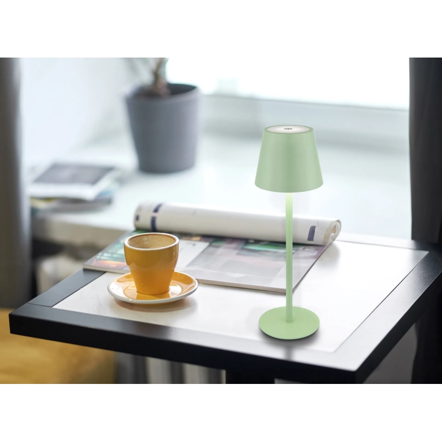 Globo - LED Stmívatelná dotyková nabíjecí venkovní stolní lampa 3v1 LED/3W/5V 3000/4000/5000K IP54 1800 mAh zelená