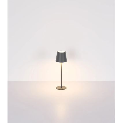 Globo - LED Stmívatelná dotyková nabíjecí venkovní stolní lampa 3v1 LED/3W/5V 3000/4000/5000K IP54 1800 mAh šedá