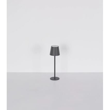 Globo - LED Stmívatelná dotyková nabíjecí venkovní stolní lampa 3v1 LED/3W/5V 3000/4000/5000K IP54 1800 mAh šedá