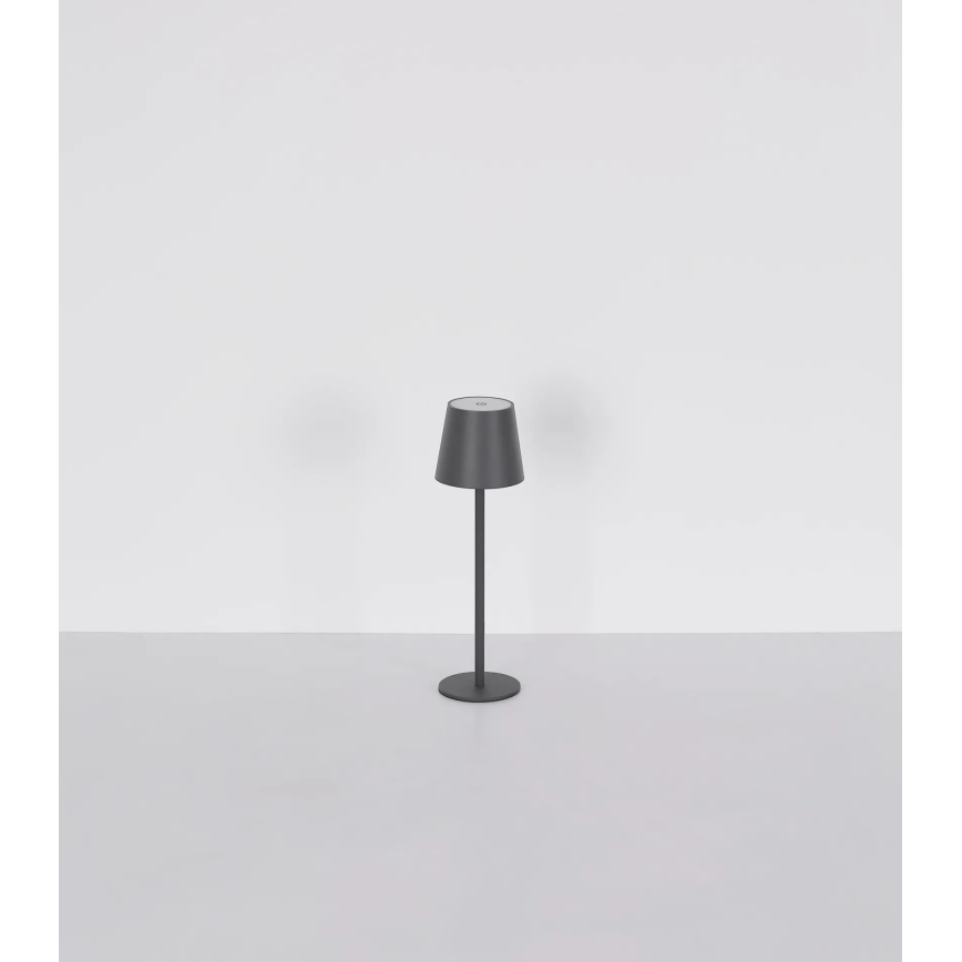 Globo - LED Stmívatelná dotyková nabíjecí venkovní stolní lampa 3v1 LED/3W/5V 3000/4000/5000K IP54 1800 mAh šedá
