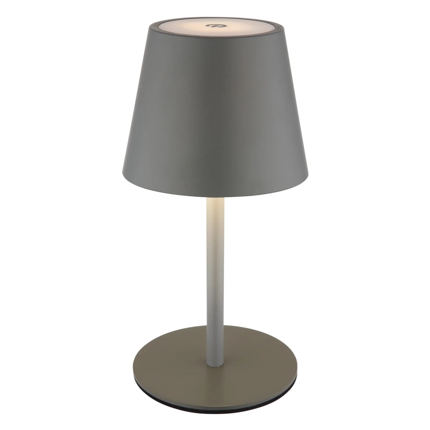 Globo - LED Stmívatelná dotyková nabíjecí venkovní stolní lampa 3v1 LED/3W/5V 3000/4000/5000K IP54 1800 mAh šedá