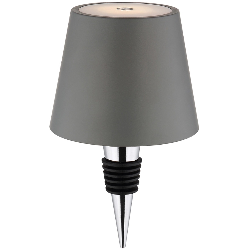 Globo - LED Stmívatelná dotyková nabíjecí venkovní stolní lampa 3v1 LED/3W/5V 3000/4000/5000K IP54 1800 mAh šedá
