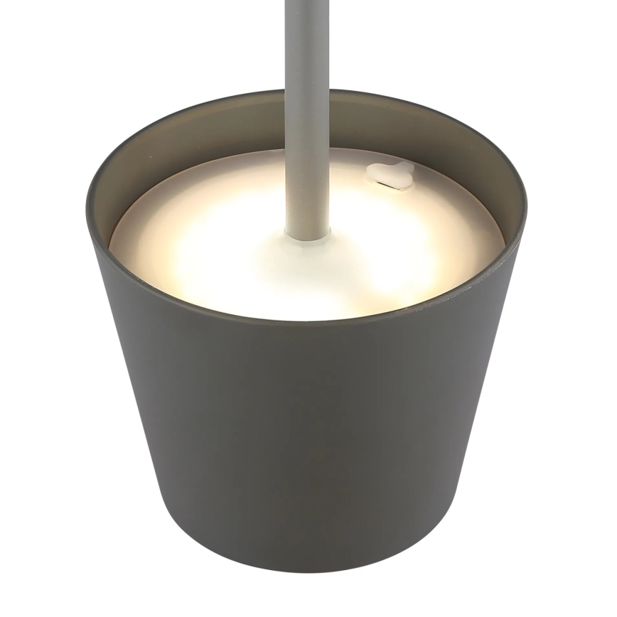 Globo - LED Stmívatelná dotyková nabíjecí venkovní stolní lampa 3v1 LED/3W/5V 3000/4000/5000K IP54 1800 mAh šedá