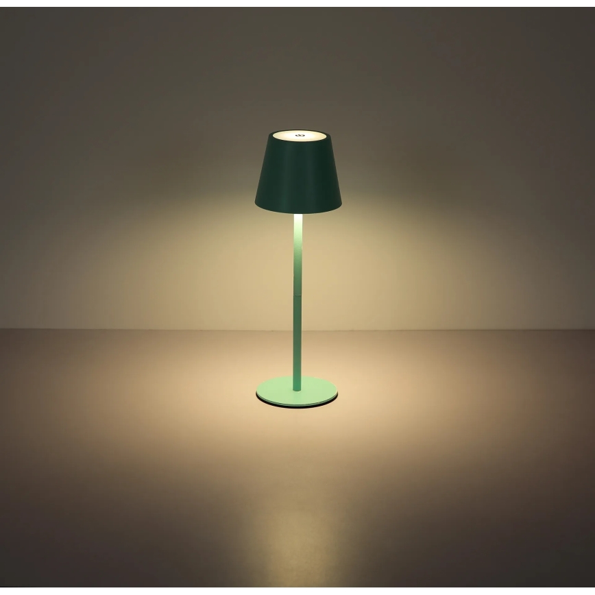 Globo - LED Stmívatelná dotyková nabíjecí venkovní stolní lampa 3v1 LED/3W/5V 3000/4000/5000K IP54 1800 mAh mátově zelená