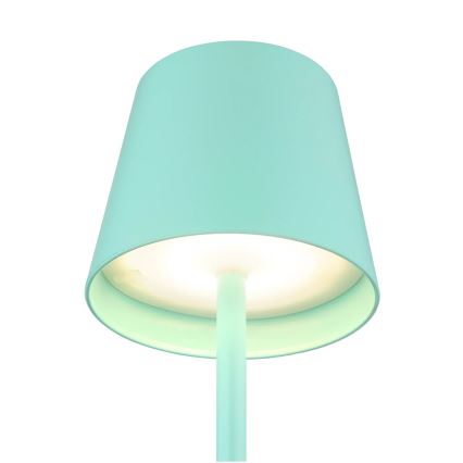 Globo - LED Stmívatelná dotyková nabíjecí venkovní stolní lampa 3v1 LED/3W/5V 3000/4000/5000K IP54 1800 mAh mátově zelená