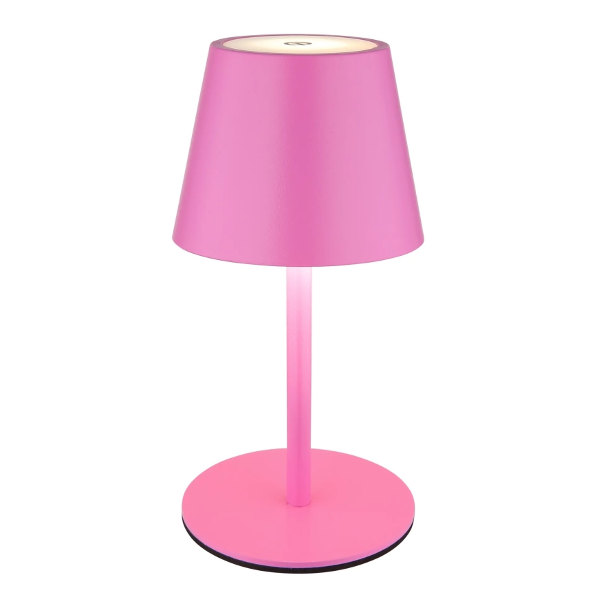 Globo - LED Stmívatelná dotyková nabíjecí venkovní stolní lampa 3v1 LED/3W/5V 3000/4000/5000K IP54 1800 mAh růžová