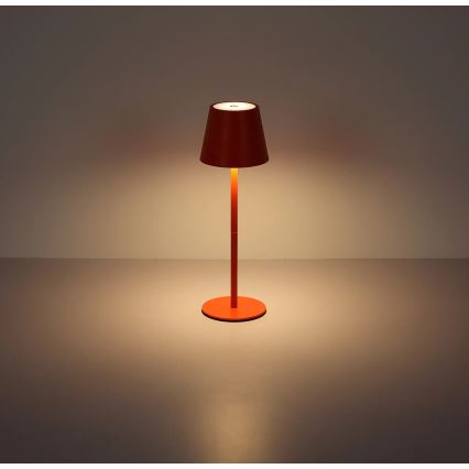 Globo - LED Stmívatelná dotyková nabíjecí venkovní stolní lampa 3v1 LED/3W/5V 3000/4000/5000K IP54 1800 mAh červená