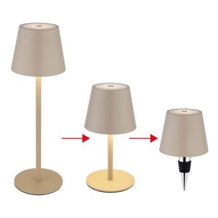 Globo - LED Stmívatelná dotyková nabíjecí venkovní stolní lampa LED/3W/5V 3000/4000/5000K IP54 1800 mAh