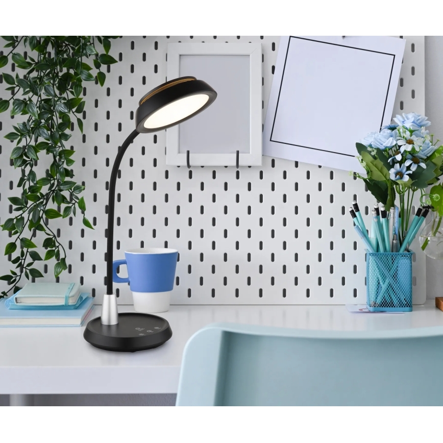 Globo - LED Stmívatelná dotyková stolní lampa LED/12W/230V 3000/4000/6500K černá