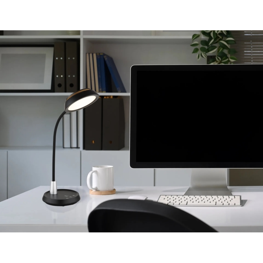 Globo - LED Stmívatelná dotyková stolní lampa LED/12W/230V 3000/4000/6500K černá