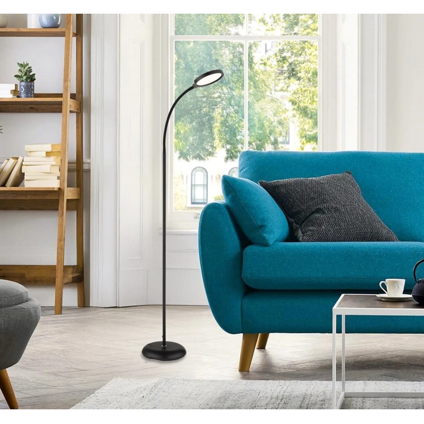 Globo - LED Stmívatelná dotyková stojací lampa LED/8W/230V 2700K/4000K/6500K černá