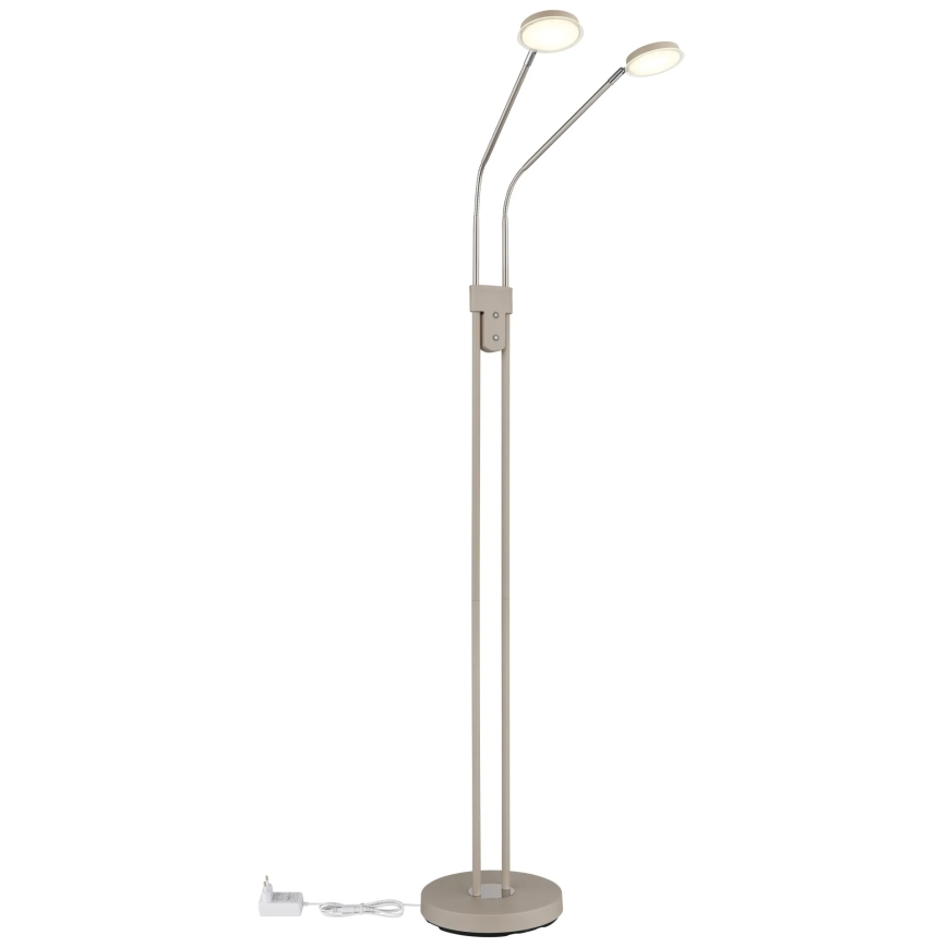 Globo - LED Stmívatelná stojací lampa 2xLED/6,5W/230V 2700/3350/4000K béžová