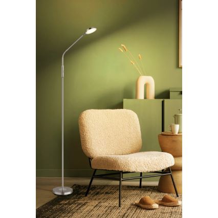 Globo - LED Stmívatelná dotyková stojací lampa LED/6,5W/230V 2700/3350/4000K matný chrom