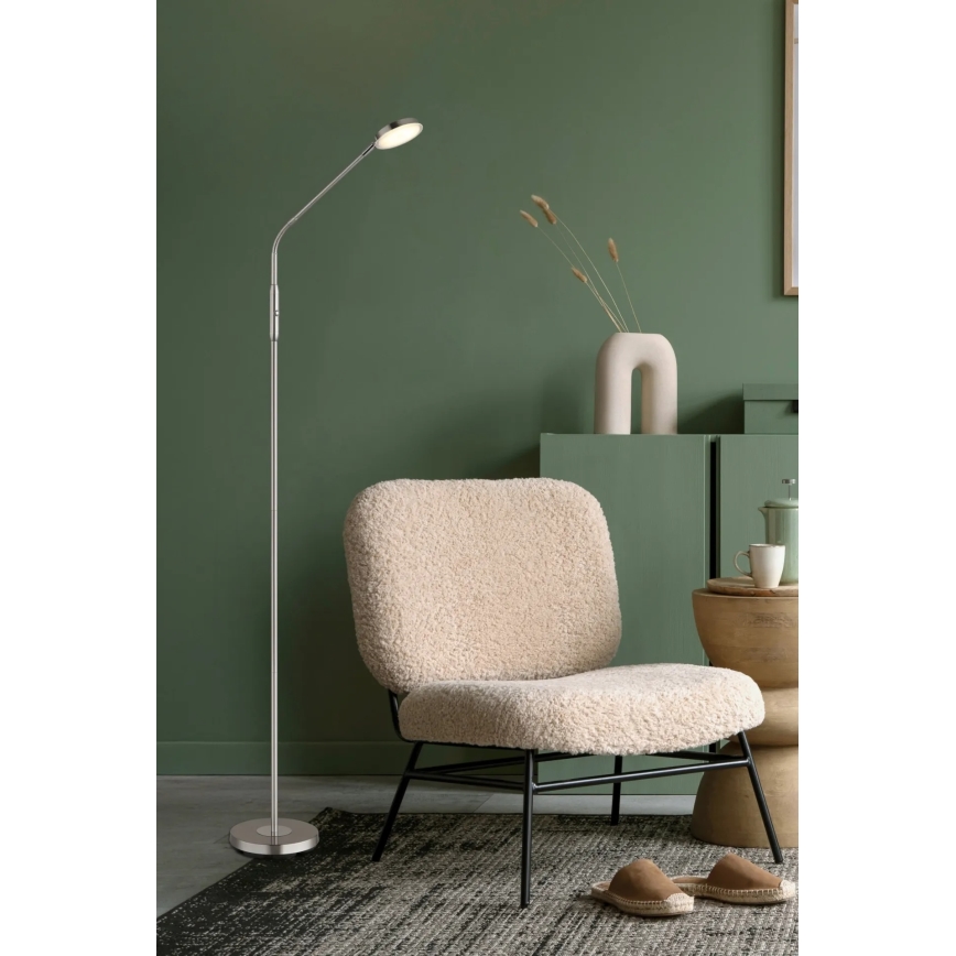 Globo - LED Stmívatelná dotyková stojací lampa LED/6,5W/230V 2700/3350/4000K matný chrom