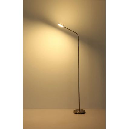 Globo - LED Stmívatelná dotyková stojací lampa LED/6,5W/230V 2700/3350/4000K matný chrom