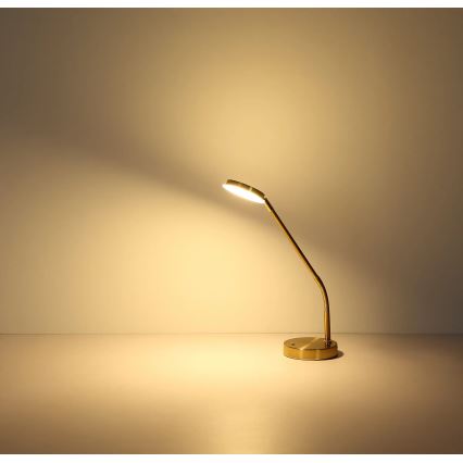 Globo - LED Stmívatelná dotyková stolní lampa LED/6,5W/230V 2700/3350/4000K mosaz