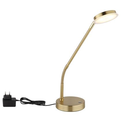 Globo - LED Stmívatelná dotyková stolní lampa LED/6,5W/230V 2700/3350/4000K mosaz