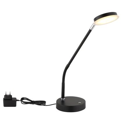 Globo - LED Stmívatelná dotyková stolní lampa LED/6,5W/230V 2700/3350/4000K černá