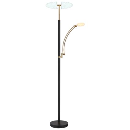 Globo - LED Stmívatelná stojací lampa LED/40W/230V + LED/5,5W 2700/4000/6000K černá