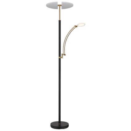 Globo - LED Stmívatelná stojací lampa LED/40W/230V + LED/5,5W 2700/4000/6000K černá