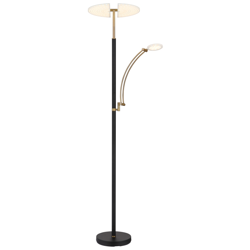 Globo - LED Stmívatelná stojací lampa LED/40W/230V + LED/5,5W 2700/4000/6000K černá