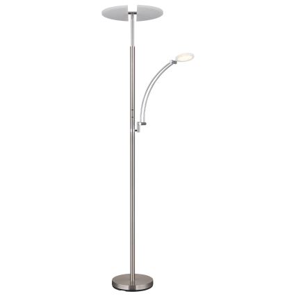 Globo - LED Stmívatelná stojací lampa LED/40W/230V + LED/5,5W 2700/4000/6000K matný chrom
