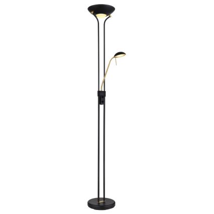 Globo - LED Stmívatelná stojací lampa LED/20W/230V + LED/5,5W 3000K černá/zlatá