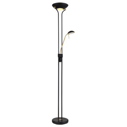 Globo - LED Stmívatelná stojací lampa LED/20W/230V + LED/5,5W 3000K černá/zlatá