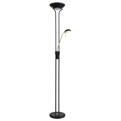 Globo - LED Stmívatelná stojací lampa LED/20W/230V + LED/5,5W 3000K černá/zlatá