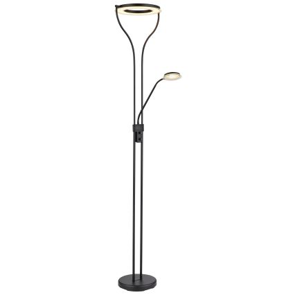 Globo - LED Stmívatelná stojací lampa LED/20W/230V + LED/4W 3000K černá