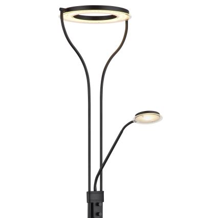 Globo - LED Stmívatelná stojací lampa LED/20W/230V + LED/4W 3000K černá