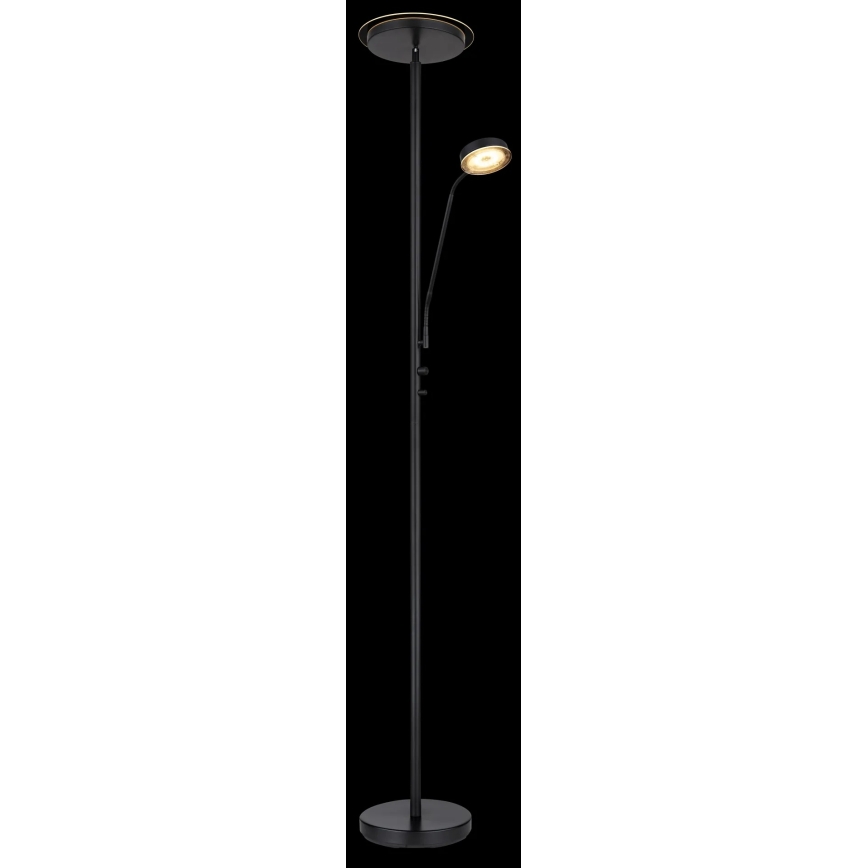 Globo - LED Stmívatelná stojací lampa LED/18,5W/230V + LED/4,5W 3000K černá