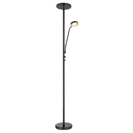 Globo - LED Stmívatelná stojací lampa LED/18,5W/230V + LED/4,5W 3000K černá