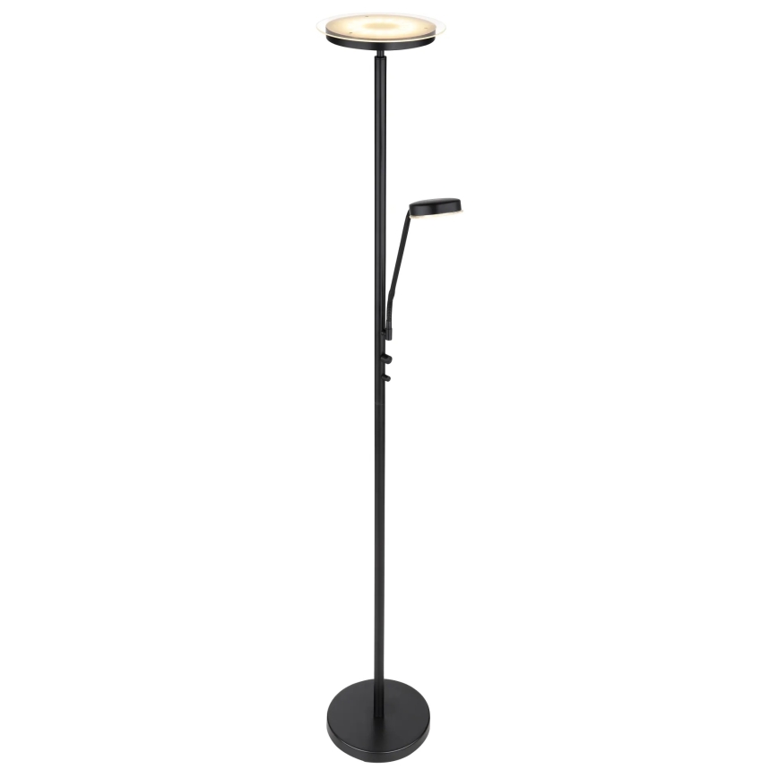 Globo - LED Stmívatelná stojací lampa LED/18,5W/230V + LED/4,5W 3000K černá