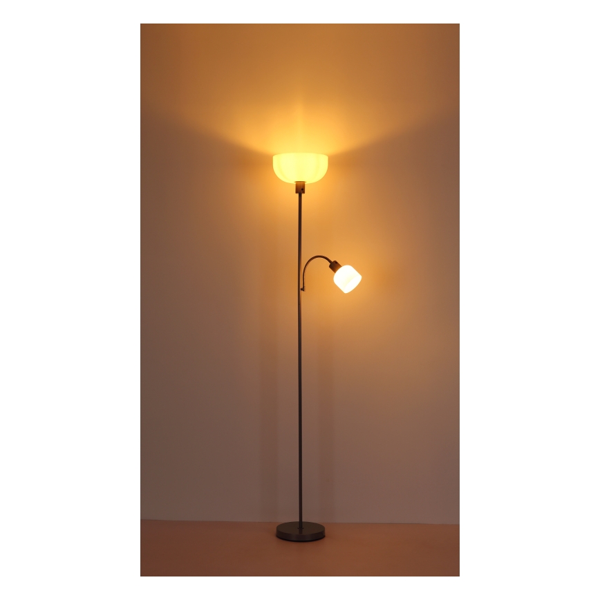 Globo - Stojací lampa 1xE27/40W/230V + 1xE14/25W