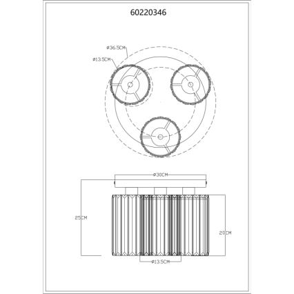 Globo - Stropní svítidlo 3xE27/60W/230V pr. 35 cm