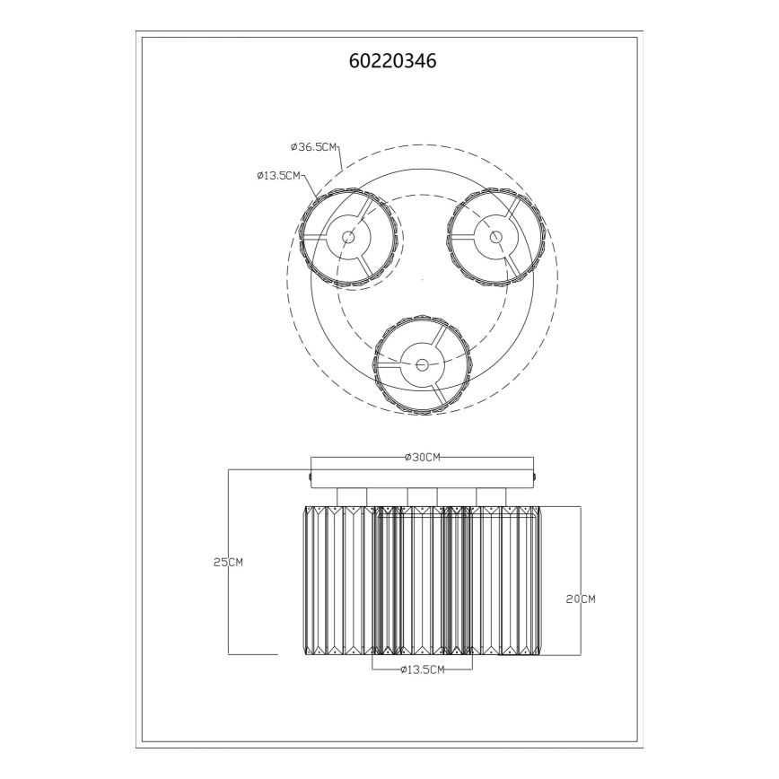 Globo - Stropní svítidlo 3xE27/60W/230V pr. 35 cm