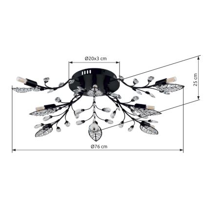 Globo - Stropní svítidlo 8xG9/5W/230V pr. 76 cm